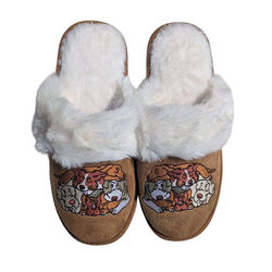 Kelley and Company Women's Faux Fur Suede Slippers - Cuddle Puddle