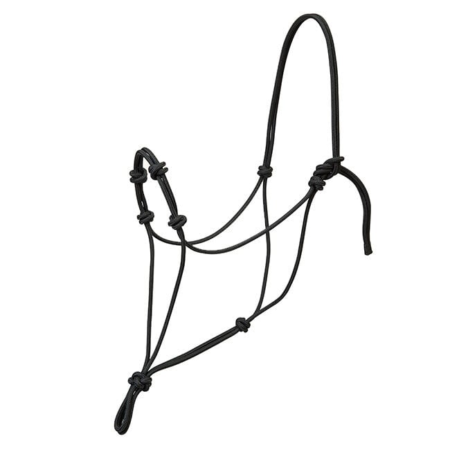 Weaver Silvertip Four Knot Rope Halter - Black image number null