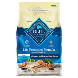 Blue Buffalo Blue Senior Dog Food - Chicken & Brown Rice Recipe - 30 lb