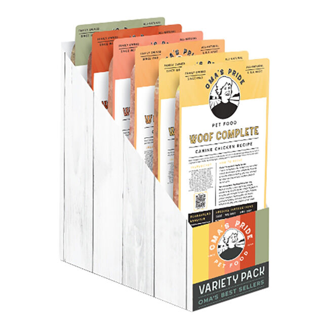 Oma's Pride Frozen Raw Dog Food - Variety Pack - 6 x 1 lb | The