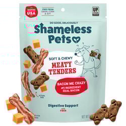 Shameless Pets Soft & Chewy Meaty Tenders - Bacon Me Crazy Recipe - 8 oz