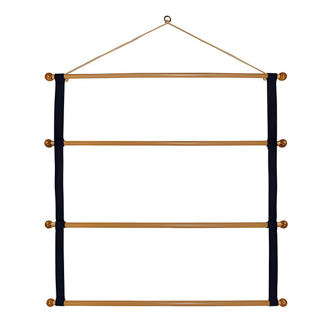 Wooden 4 Row Hanging Blanket Rack image number null
