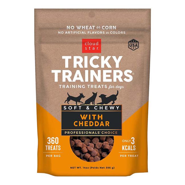 Cloud Star Tricky Trainers Chewy Dog Treats - Cheddar image number null