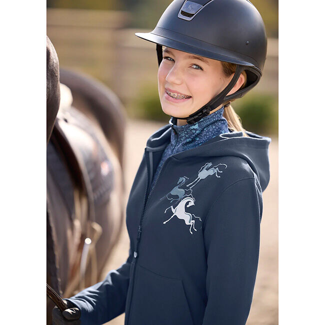 Kerrits Kids' Zip and Whinny Hoodie - Nightfall image number null