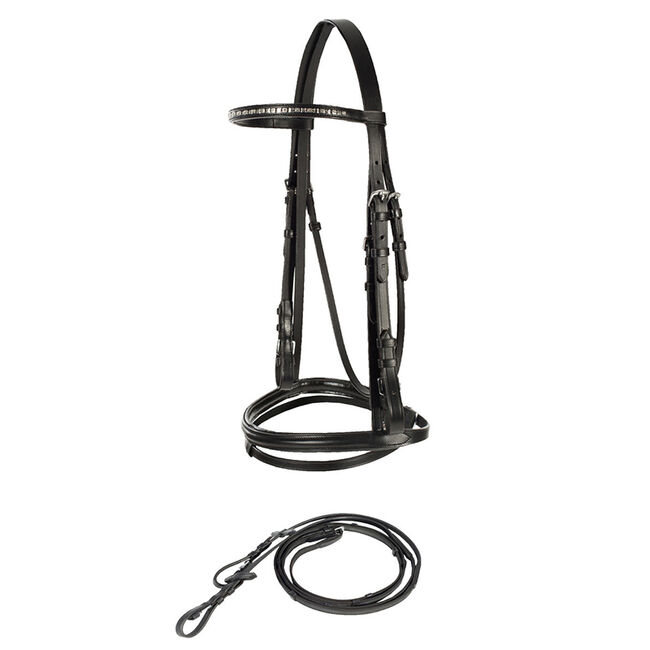 Horze Weston Flash Bridle with Reins image number null