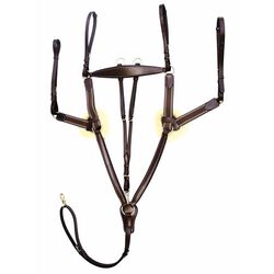 Henri de Rivel Pro 5-Point Elastic Breastplate Martingale with Running Attachment