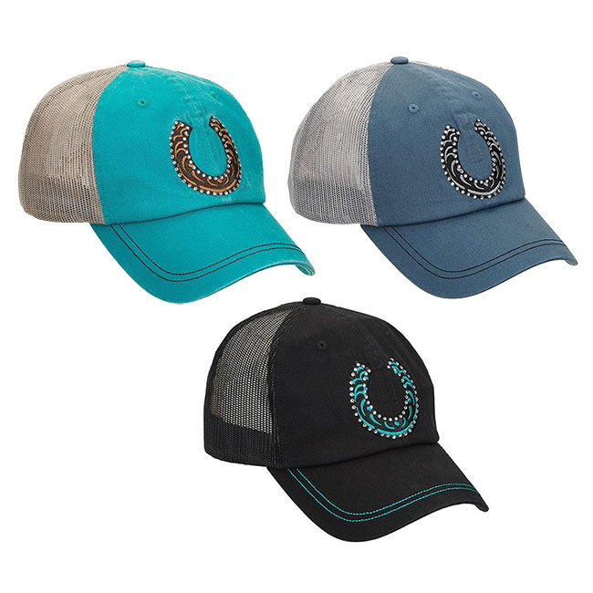 AWST International Rhinestone Horseshoe Cap The Cheshire Horse