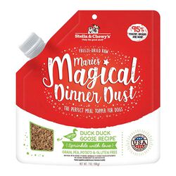 Stella & Chewy's Marie's Magical Dinner Dust - Freeze-Dried Raw Meal Topper for Dogs - Duck Duck Goose Recipe - 7 oz