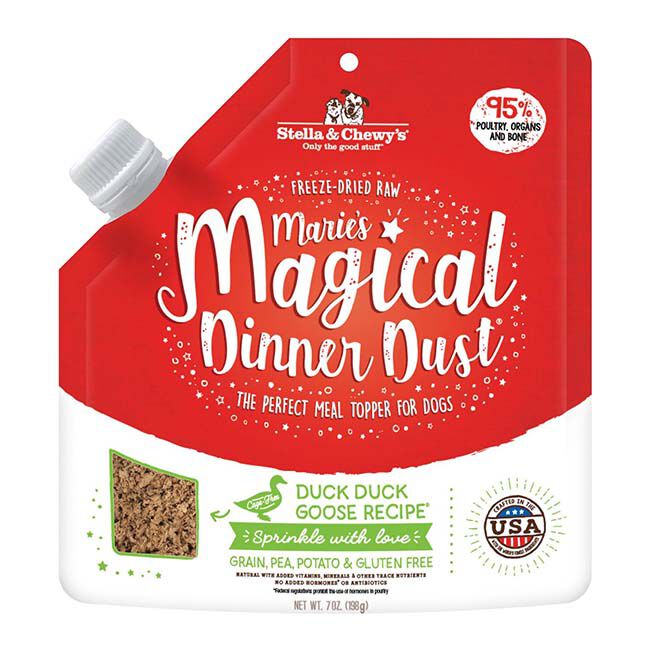 Stella & Chewy's Marie's Magical Dinner Dust - Freeze-Dried Raw Meal Topper for Dogs - Duck Duck Goose Recipe - 7 oz image number null