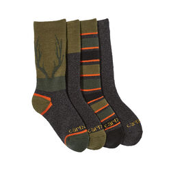 Carhartt Boy's Heavyweight Crew Sock - 4-Pack