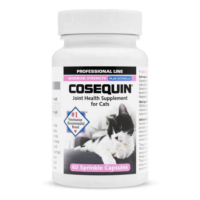 Nutramax Laboratories Cosequin for Cats Maximum Strength PLUS Boswellia - 60 Sprinkle Capsules image number null