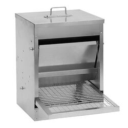 Miller Manufacturing Galvanized Treadle Feeder - 22 lb Capacity