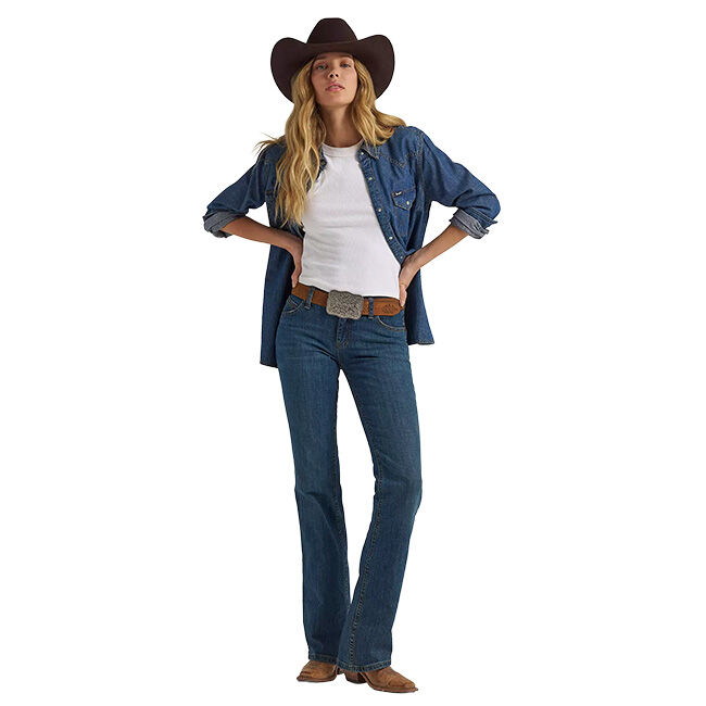 Wrangler Women's Ultimate Riding Jean Q-Baby Mid-Rise Bootcut - Tuff Buck image number null