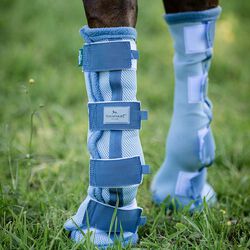 Horseware Fly Boots - Heather Blue/Blue & Silver
