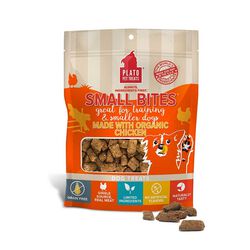 Plato Small Bites Organic Chicken Dog Treats