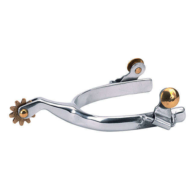 Weaver Equine Men's Roping Spurs with Plain Band - Closeout image number null