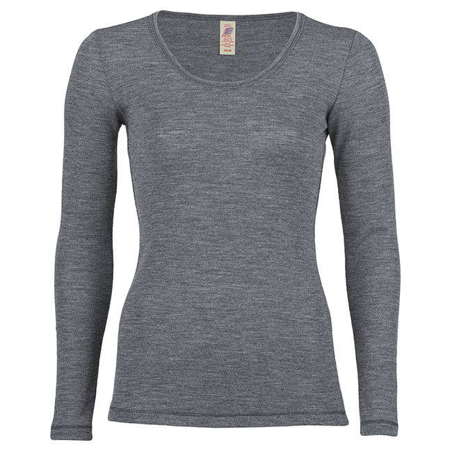 Engel Women's 100% Wool Long-Sleeve Shirt - Slate image number null