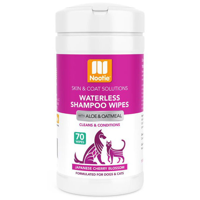Nootie Waterless Shampoo Wipes with Aloe & Oatmeal - Cherry Blossom image number null
