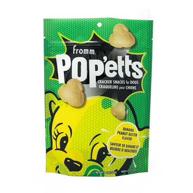 Fromm Pop'etts Cracker Snacks for Dogs - Banana Peanut Buster Flavor - 6 oz image number null