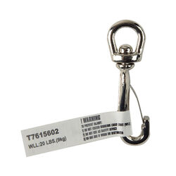 Campbell 2" Nickel-Plated Zinc Spring Snap - 20lb Capacity