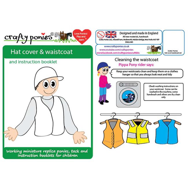 Crafty Ponies Toy Vest and Helmet Cover - Zebra image number null