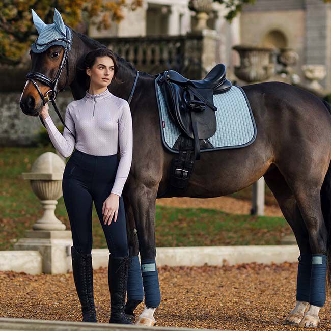 LeMieux Suede Dressage Pad - Glacier image number null