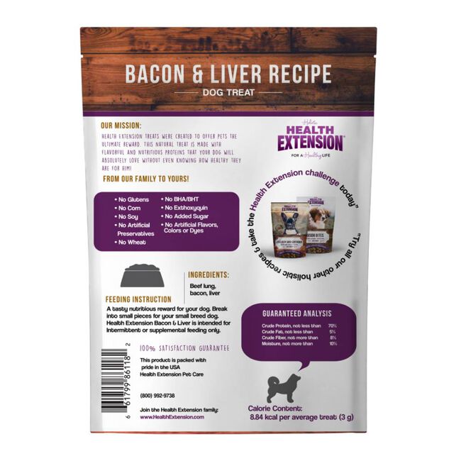 Health Extension Bacon & Liver Bully Puffs image number null