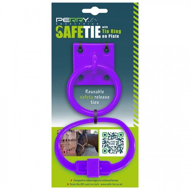 Perry Equestrian SafeTies with Tie Ring & Plate - Purple image number null