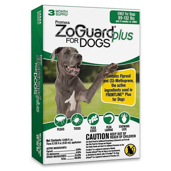 ZoGuard Plus Flea & Tick Preventative for Dogs - 3-Month Supply image number null