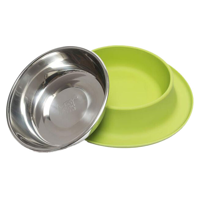 Messy Mutts Silicone Dog Feeder with Stainless Bowl image number null