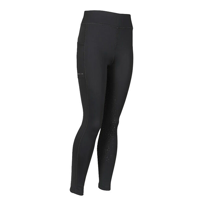Shires Aubrion Kids' Shield Winter Riding Tights - Black image number null