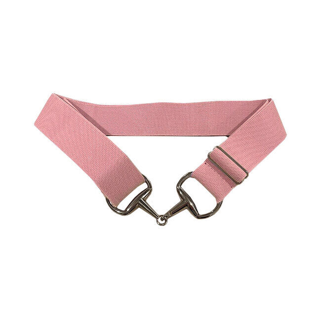 Anademi Stretch Belt with Silver-Tone Bit Buckle - Solid Colors image number null