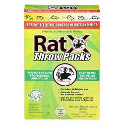 RatX Non-Toxic Bait Pellet Throw Pack for Mice and Rats - 6-Pack
