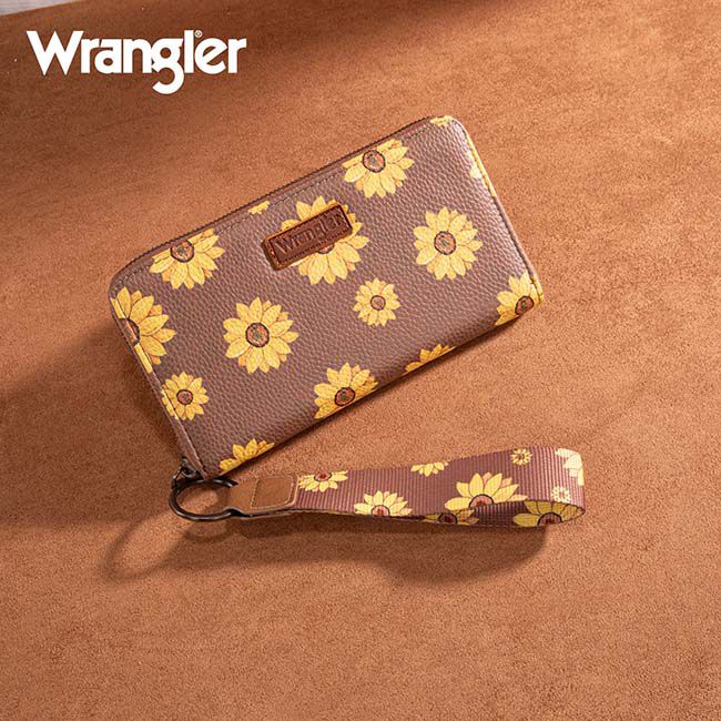 Wrangler Sunflower Print Wallet - Khaki image number null