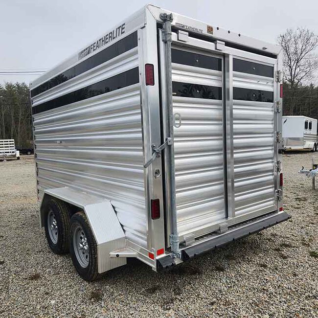 Featherlite 2023 Model 8107 12' Bumper Pull Low Profile Livestock Trailer image number null