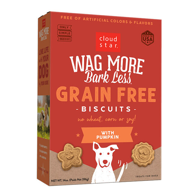 Cloud Star Wag More Bark Less Grain-Free Oven-Baked Biscuits - Pumpkin - 14 oz image number null