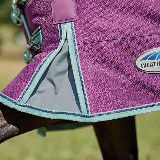 WeatherBeeta Pony ComFiTec Premier Freedom Standard Neck Lite - Purple/Navy/Mint image number null