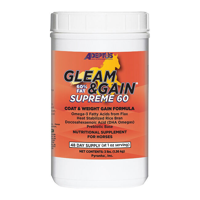 Adeptus Gleam & Gain Supreme 60 - Healthy Skin, Coat & Weight Gain Formula image number null