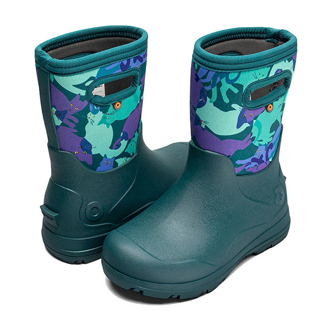 BOGS Kids' York Seamless Rain Boots - Catmo Teal image number null