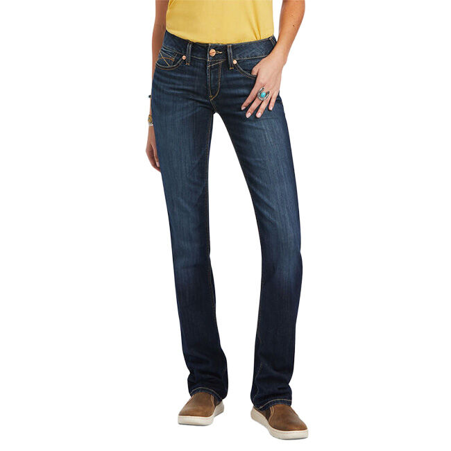 Ariat Women's R.E.A.L. Mid Rise Octavia Straight Jean - Burbank image number null