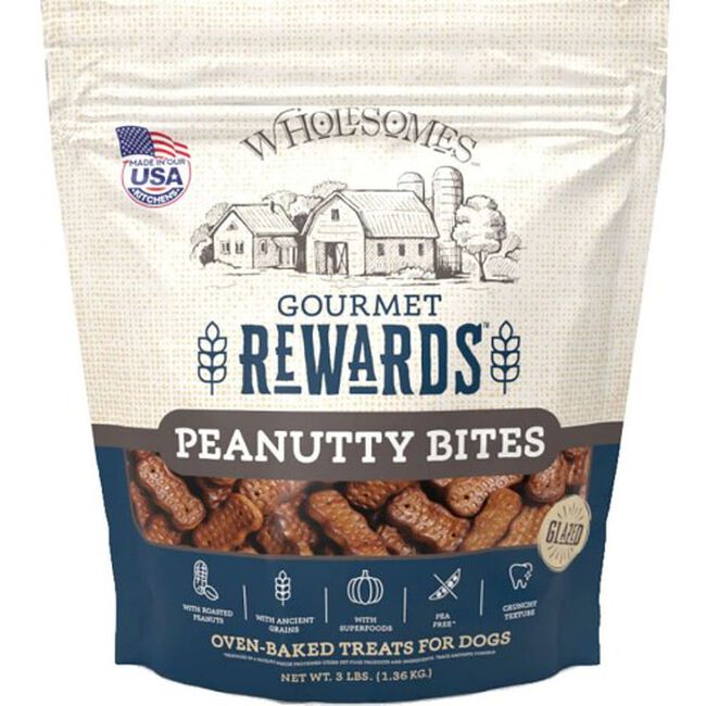 Wholesomes Gourmet Rewards Oven-Baked Dog Biscuits - Peanutty Bites image number null