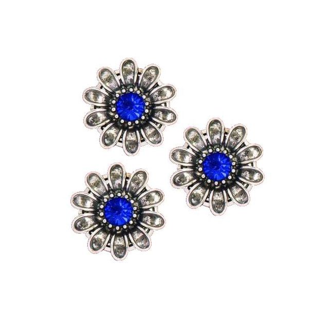 Weaver Designer Snap Set - Sapphire Silver Flower image number null