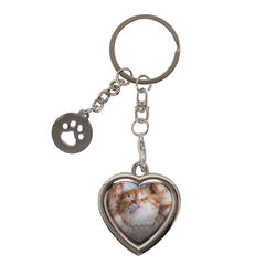 Pearhead Heart Keychain with Paw Charm