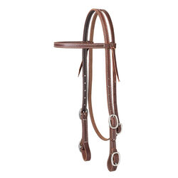 Weaver Equine Working Tack Browband Headstall with Buckle Bit Ends