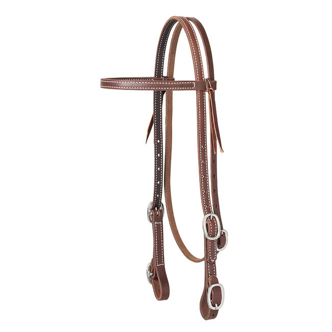 Weaver Equine Working Tack Browband Headstall with Buckle Bit Ends image number null