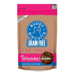 Buddy Biscuits Grain-Free Buddy Biscuits Cat Treats - Savory Turkey & Cheddar