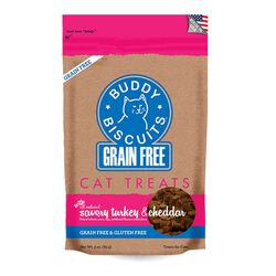 Buddy Biscuits Grain-Free Buddy Biscuits Cat Treats - Savory Turkey & Cheddar