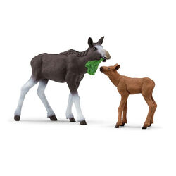 Schleich Moose Cow & Calf