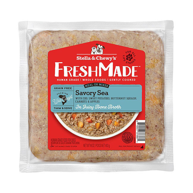 Stella & Chewy's FreshMade Gently Cooked Frozen Dog Food - Savory Sea - 16 oz image number null