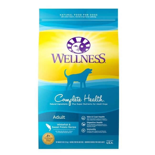 Wellness Complete Health Natural Whitefish & Sweet Potato Recipe Dry Dog Food image number null